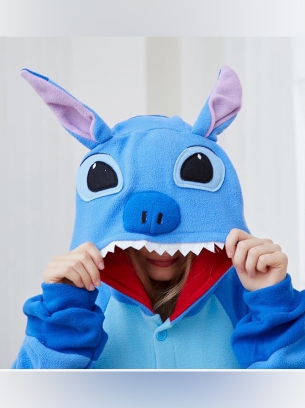 Unisex Blue Stitch Fleece Costume Hoodie